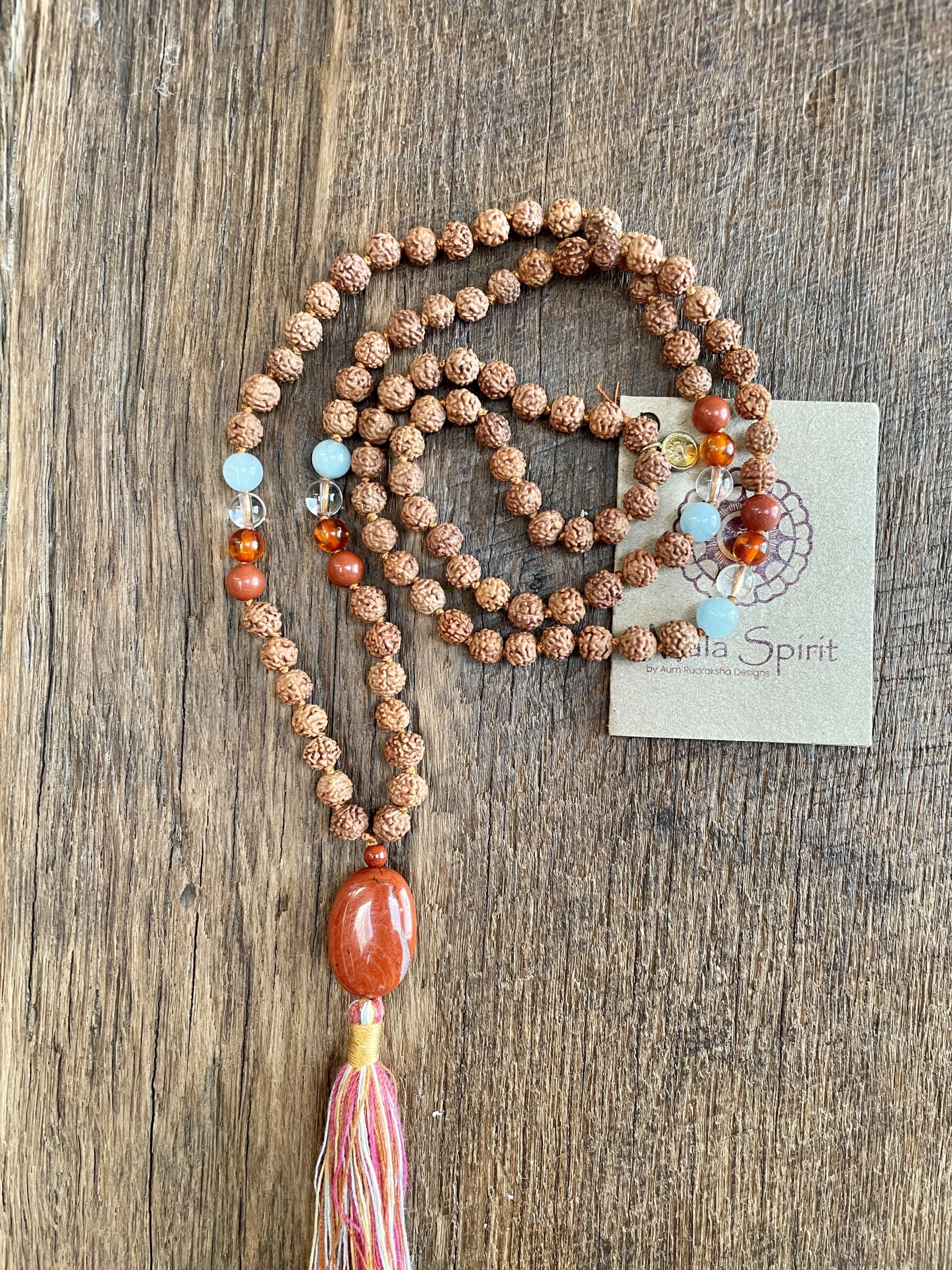 Be. Here. Now. Autumn Jasper Mala Necklace Kit - MeraKalpa Malas